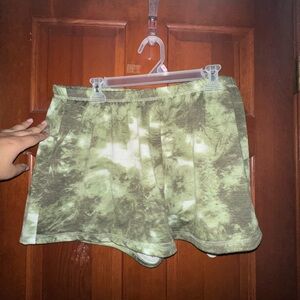 EARTHBOUND Olive Tie-Dye Athletic Shorts